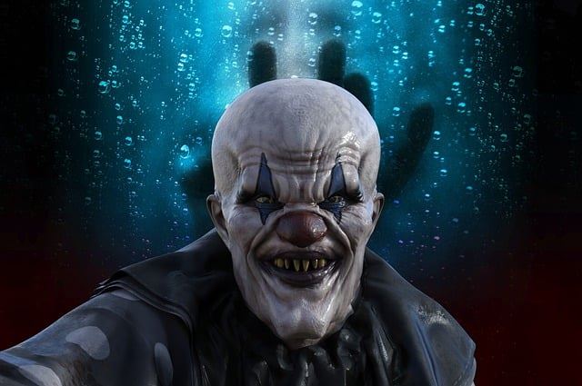 Payaso terrorífico que representa los miedos infantiles en el relato Debajo de la cama